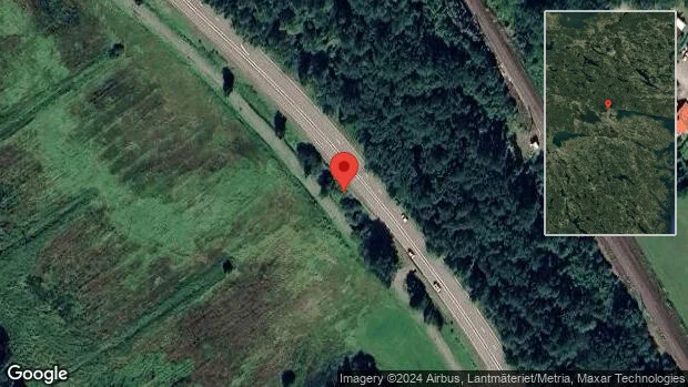 Stopp på väg 55 på grund av olycka med en personbil