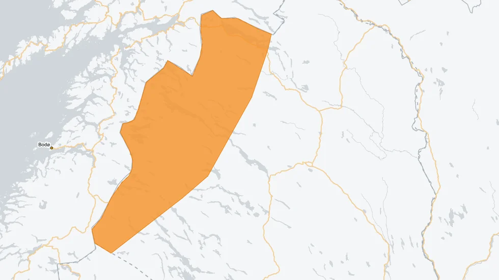 SMHI har utfärdat en orange varning för vind i kombination med snöfall på kalfjället