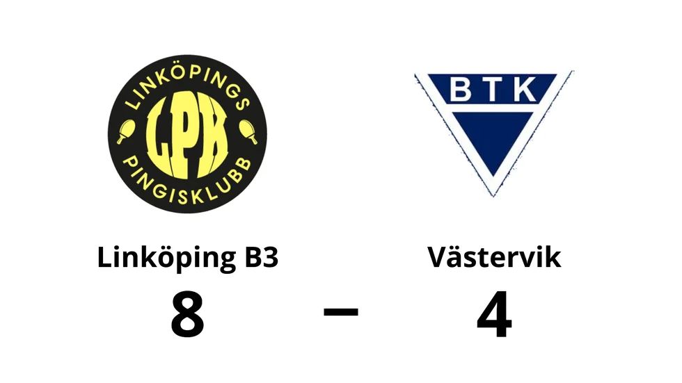 Linköpings PK B3 vann mot Västerviks BTK