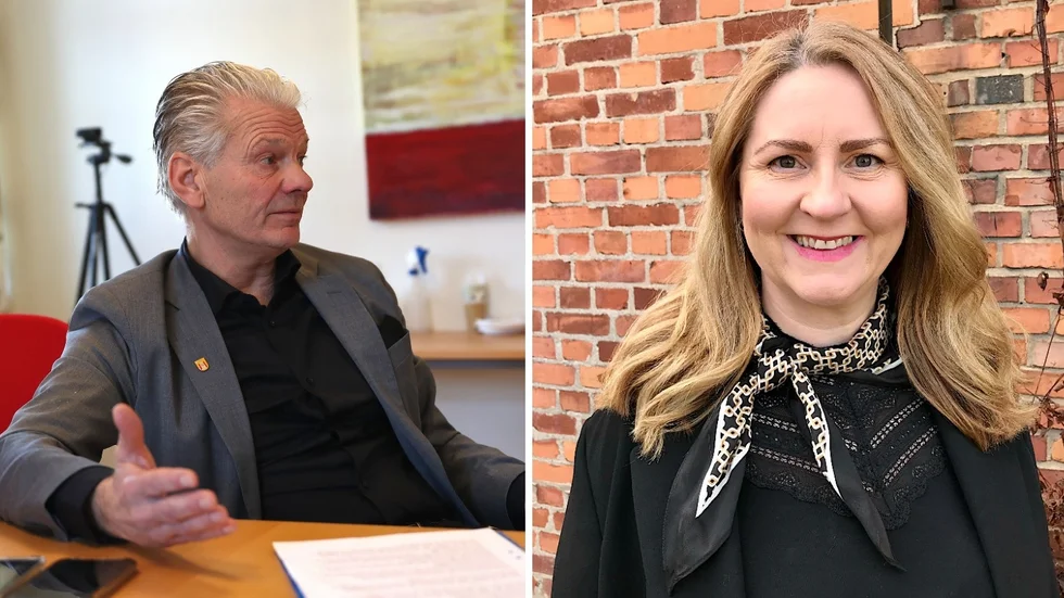 Peter Karlsson (M) och Maria Jönsson (K) håller inte med varandra om nya Gullvivans framtid.