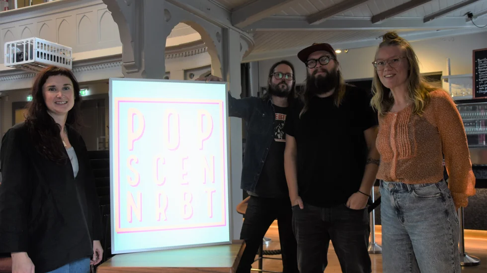 Fredrika Johansson och Jonas Eriksson från Kulturcentrum Ebeneser, tillika Fredrik Johansson och Elin Fagerlund Grunditz från BD Pop står bakom Popscen Norrbotten. 