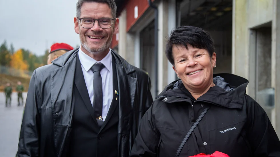 Kommunalrådet Lars Forsgren (S) och kommunchefen Lena Ruth var glada under fredagen.