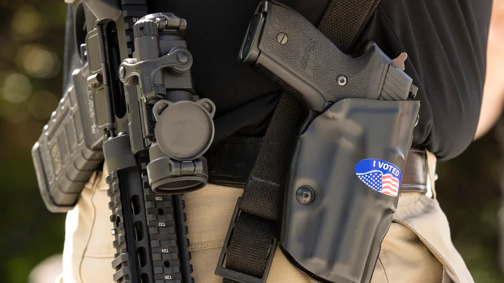 En tvåårig pojke i amerikanska Texas råkade skjuta sig själv. Vapnen på bilden hör inte ihop med dödsskjutningen. Arkivbild.