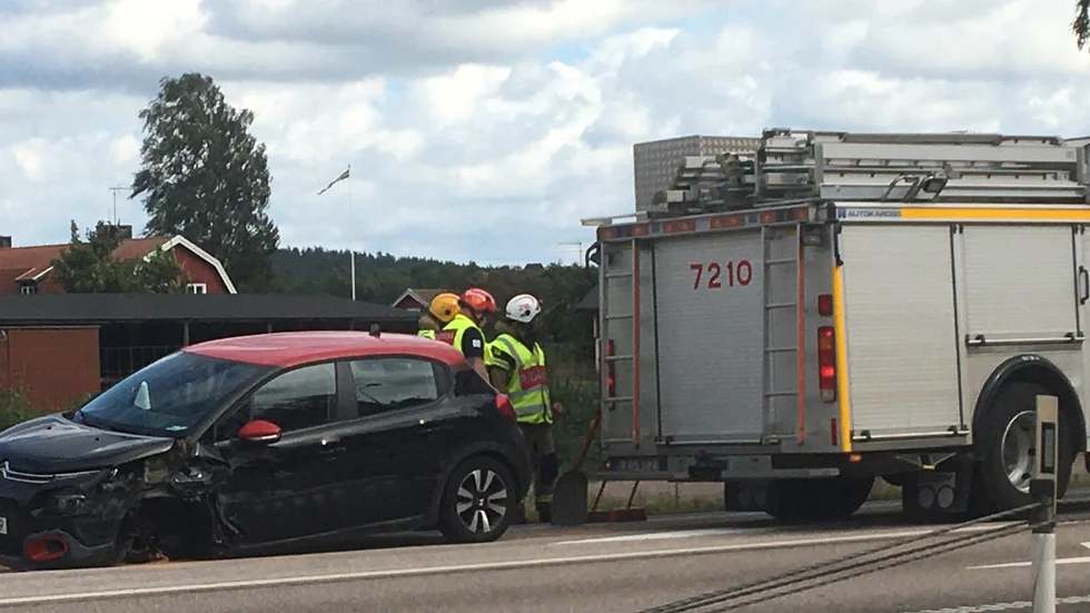 Olyckan skedde vid 14:45-tiden.