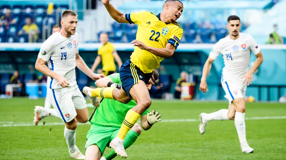 Robin Quaison stod för ett starkt inhopp mot Slovakien.