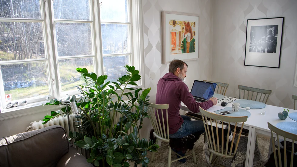 Distansarbetarna behöver tid för spontana samtal och reflektion, konstaterar en stressforskare. Arkivbild.