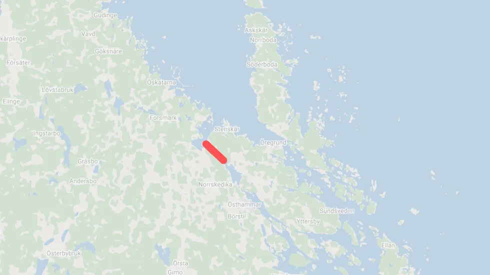 En kanal mellan Öregrundsgrepen och Granfjärden skulle förbättra vattenkvaliteten enligt förslaget. Markeringen på kartan är bara ett exempel, någon exakt placering har inte diskuterats.