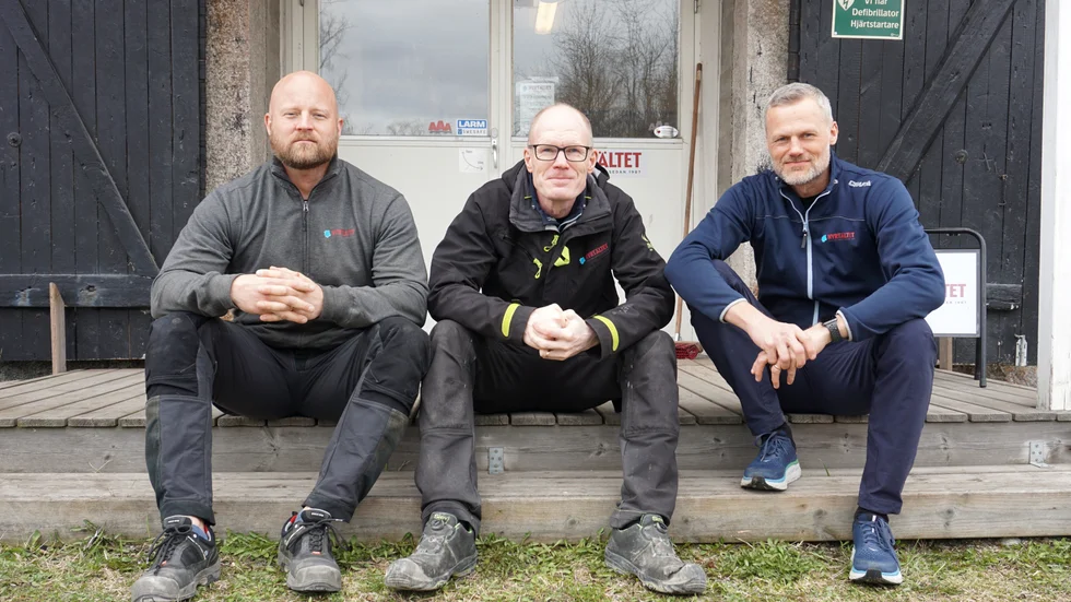 Marcus Dibell, Henrik Segersten och Rikard Hellblom driver Enköpingsföretaget Hyrtältet.