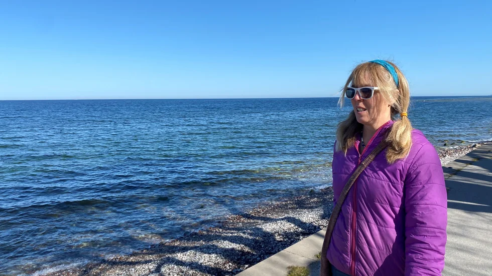 Katja Madeleine Törneman blickar ut över Östersjön, det hav som i dag endast har runt 400 tumlare kvar. 