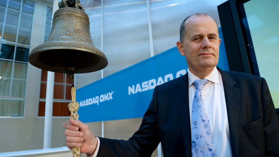 Peter Norman i egenskap av finansmarknadsminister ringde i klockan under öppningsceremonin med anledning av Stockholmsbörsens 150-årsjubileum 2013. I dag är han styrelseledamot i Nasdaq Stockholm AB.