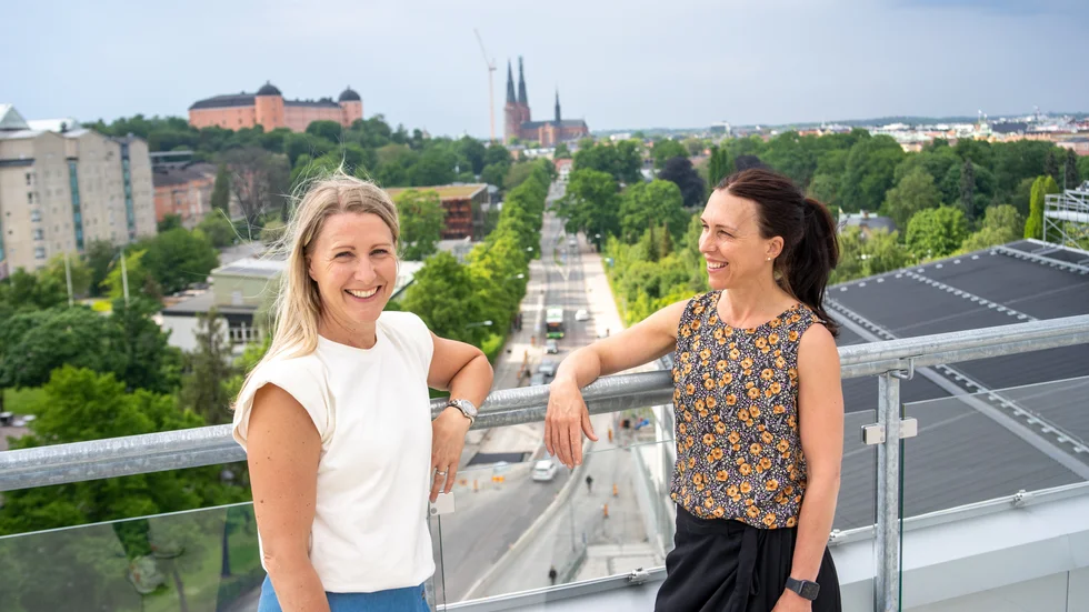 Studenternas och dess häftiga omgivning gjorde valet lätt för affärsnätverket Relation att flytta dit. "Här kan vi leva som vi lär", säger Helena Axelid på Relation (t.h.)