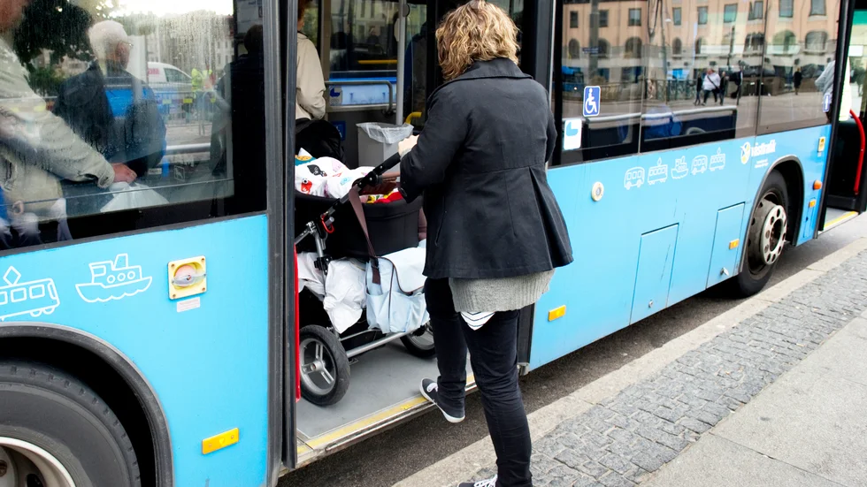 Barnvagn på buss
