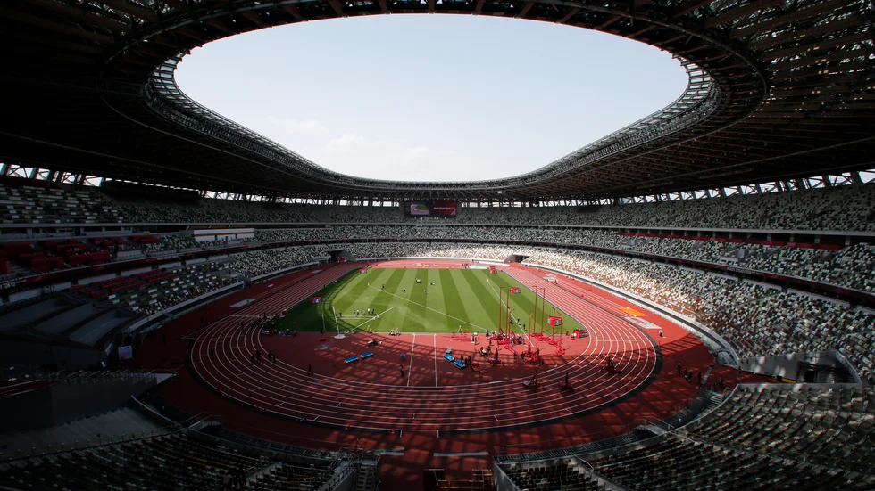 OS-arenan i Tokyo föreslås få ha 10|000 åskådare under OS. Arkivbild.