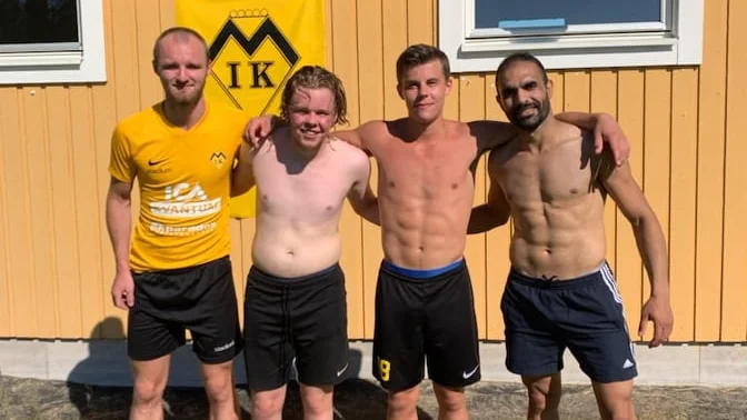 Myckles målskyttar från vänster: Samuel Degerstedt, Konrad Lindberg, Viktor Carlsson och M-Khir Almahmoud. 