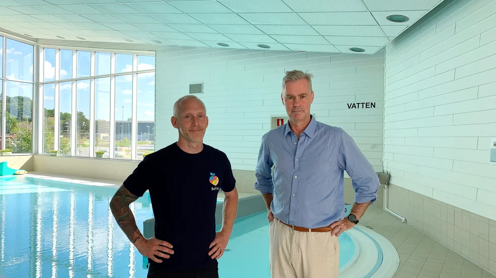 Entreprenören Kaj Perrin till höger, här tillsammans med kollegan Jonas Willbeck, säger: "Avtalet förutsätter att vi kan använda anläggningen, det har vi inte kunnat."