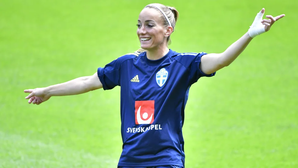 Kosovare Asllani stannar i Real Madrid. Arkivbild.