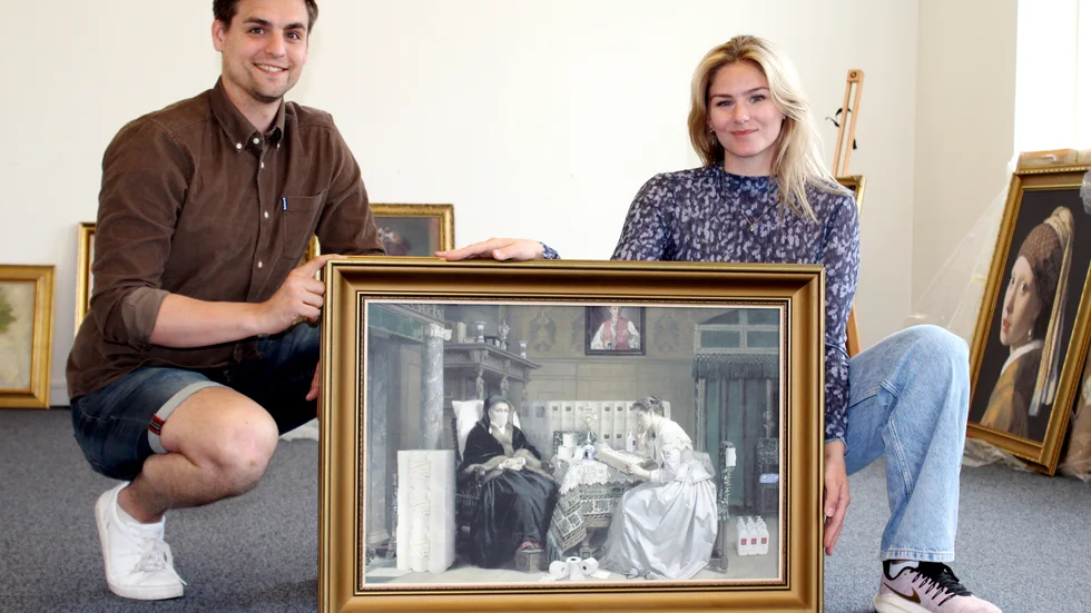 Joacim Bergström och Charlotte Stark öppnar tillfällig butik och galleri i Vadstena.