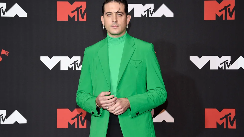 G-Eazy på MTV-galan "Video music awards" i New York i söndags. Han greps dagen därpå.