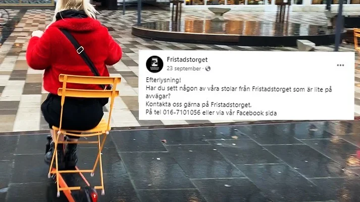 I samband med att elsparkcyklarna blev ett inslag i stadskärnan började stolarna försvinna.