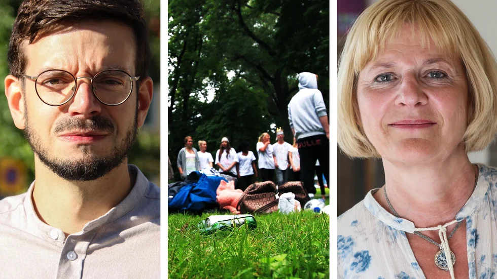 Elias Aguirre (S), kommunalråd i opposition och Åsa Wennergren (L) ordförande i bildningsnämnden.