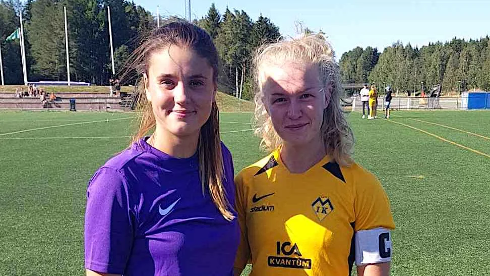 Målvakten Hilda Håkansson höll nollan och målskytten Linnea Lundgren.