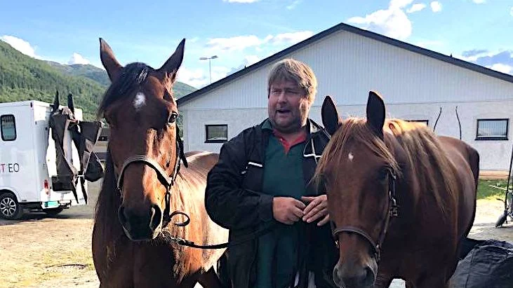 Bert Pettersson med trean Marciano och tvåan Nolimitjimmit.