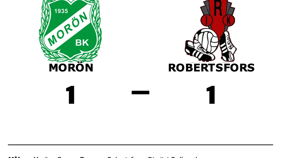 Morön spelade lika mot Robertsfors