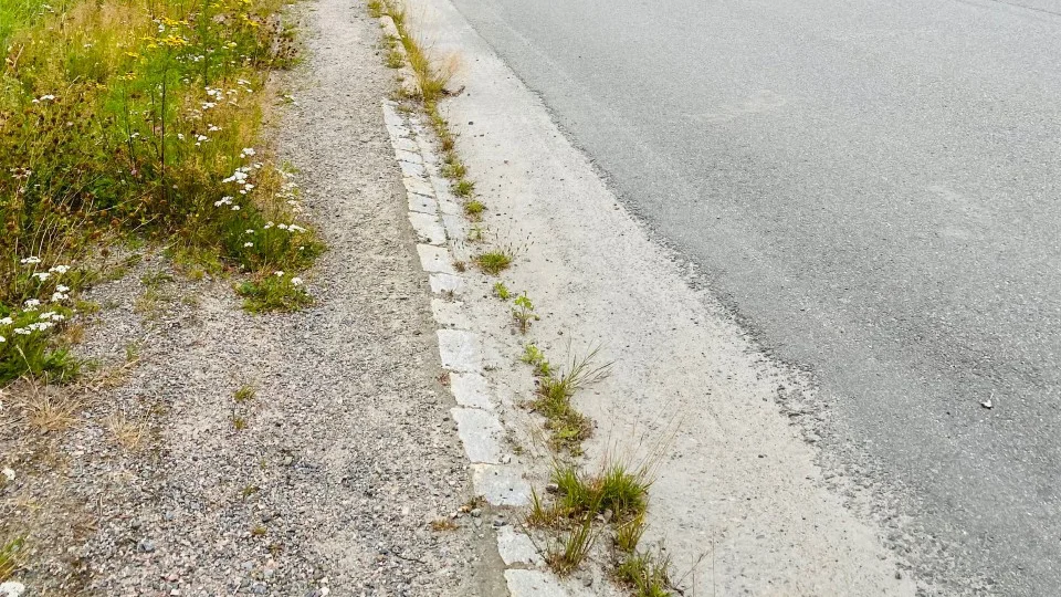 ”Om nu tiden inte räcker till för underhåll av alla våra grästrottoarer så kanske det är bättre ändå att se till att asfaltera dom precis så som överallt annars”, skriver insändarskribenten. 