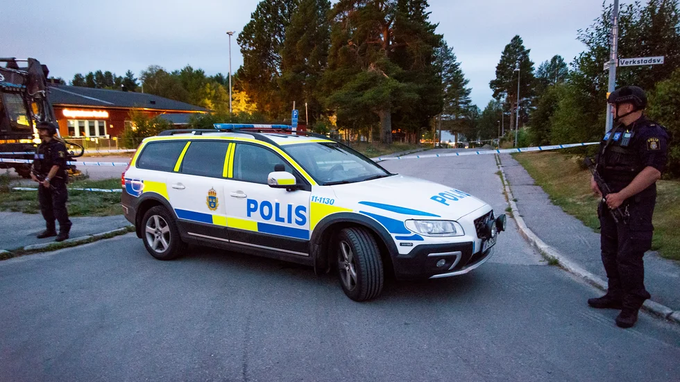 Polisen har spärrat av ett större området i närheten av Borgmästarens förskola för teknisk undersökning. 