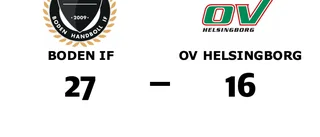 Boden IF vann enkelt hemma mot OV Helsingborg