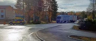 Lastbil läckte diesel på Hertsön