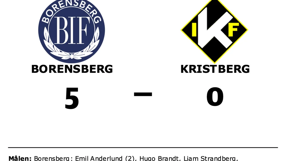 Borensbergs IF vann mot Kristbergs IF