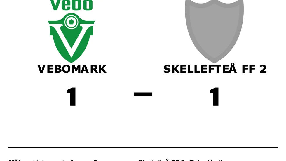 Vebomarks IF spelade lika mot Skellefteå FF 2