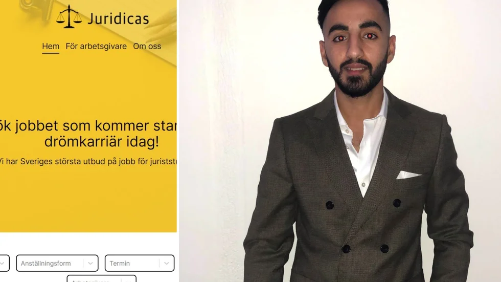 Uppsalabon Muhib Lafta (bilden) har tillsammans med studentkollegan Vidar Wiklund startat den nätbaserade portalen Juridicas som ska göra det enklare för juriststudenter att få ett extrajobb under studietiden.