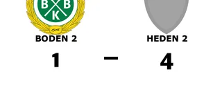 Heden 2 klart bättre än Boden 2 på Boden Arena