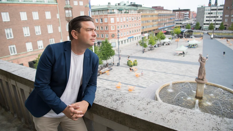 Kommunstyrelsens ordförande i Eskilstuna, Jimmy Jansson, vill inte se någon flyktingmottagning i Eskilstuna. Arkivbild.