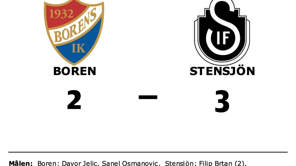 Borens IK förlorade mot Stensjöns IF