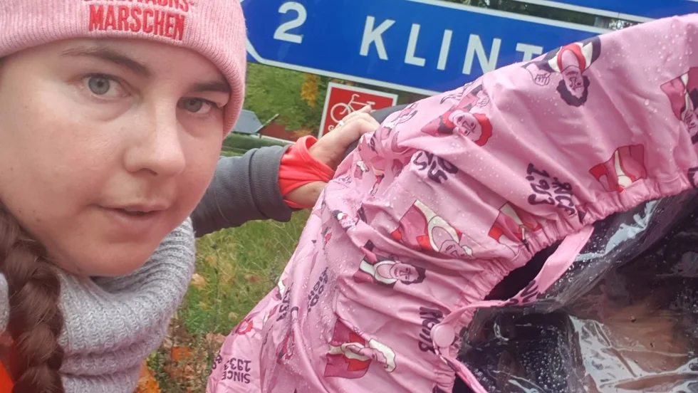 Emma Eriksson Watz på förra årets barnvagnsmarsch.