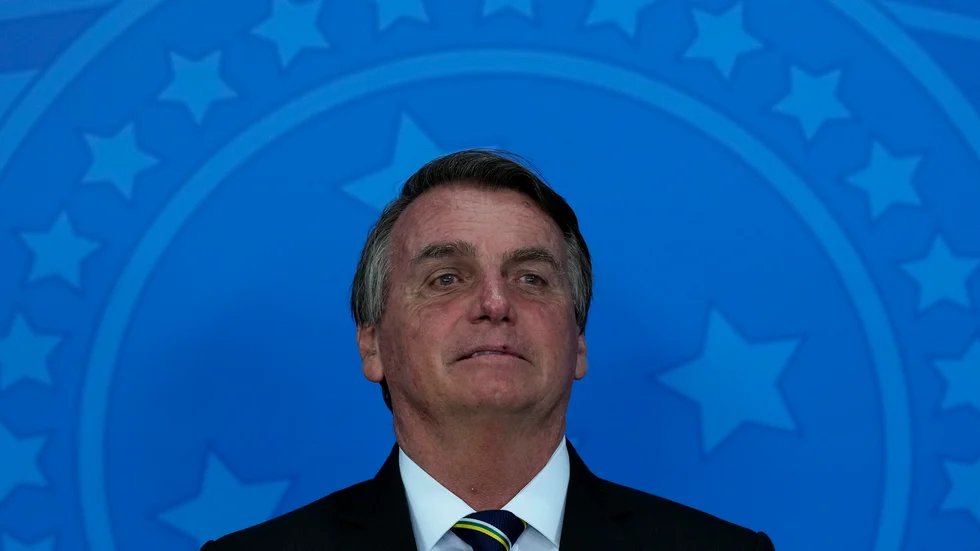 Jair Bolsonaro. Bild tagen vid en ceremoni i presidentpalatset Planalto i Brasília i onsdags.