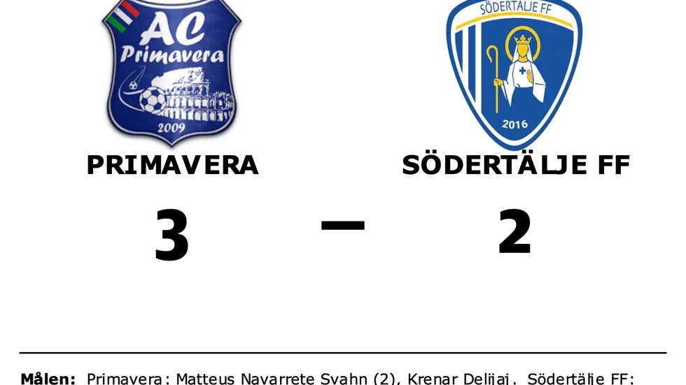 AC Primavera vann mot Södertälje FF