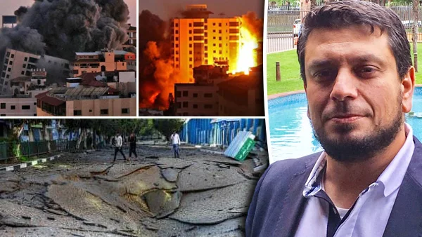Samer Abu Rahmeh är bosatt i Uppsala men befinner sig i Gaza. "Smällar från explosioner hörs hela tiden", säger han.