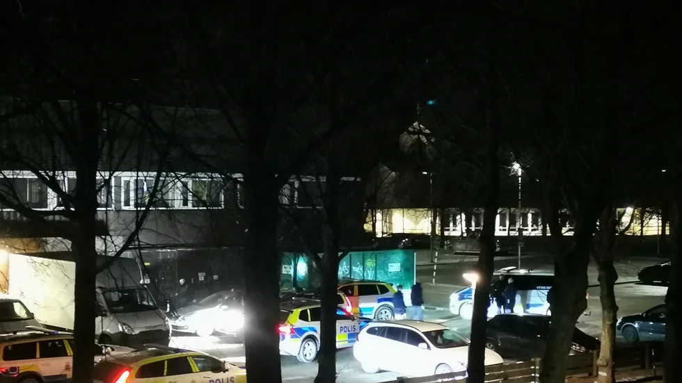 Flera polispatruller deltog i jakten på den flyende bilen i Uppsala. 