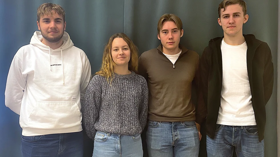 Re Glass UF, bestående av Elias Hölttä, Ida Barck, Oliwer Fahlstedt och Folke Nyberg, är ett av de gotländska UF-företag som kan vinna pris under SM-final på tisdagen. 