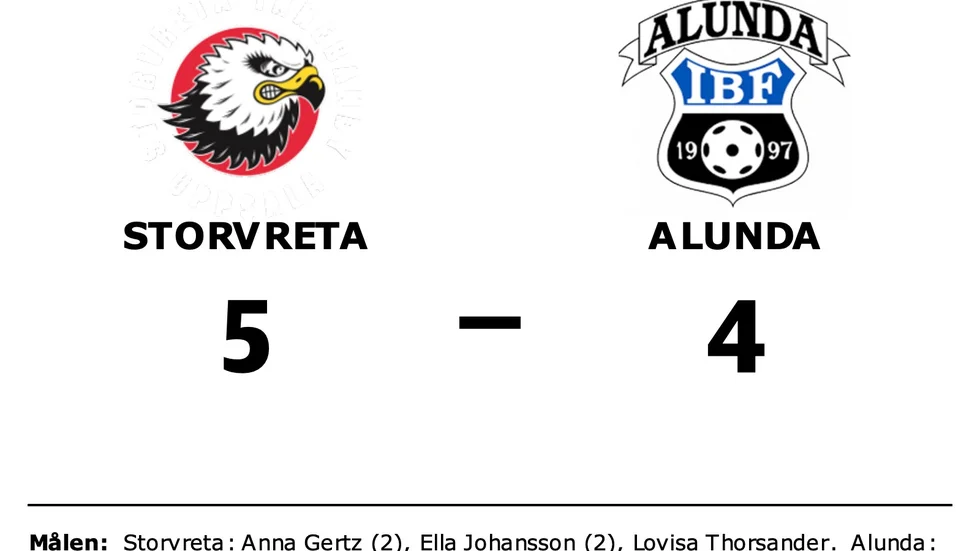 Storvreta IBK vann mot Alunda IBF