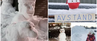 Snöskulpturer i många skepnader