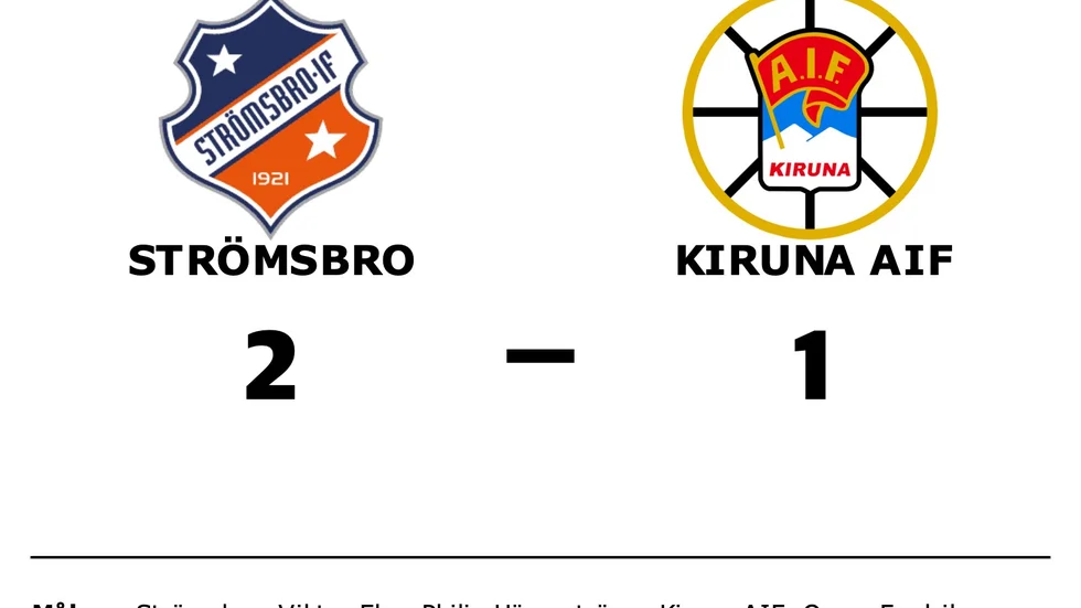 Strömsbro IF vann mot Kiruna AIF