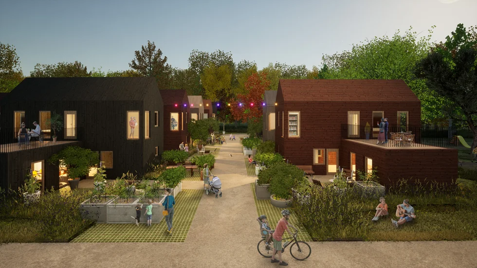 RE Equity Fund vill bygga hyresrätter och bostadsrätter i Inskogen. Totalt kan det bli nästan 100 bostäder.