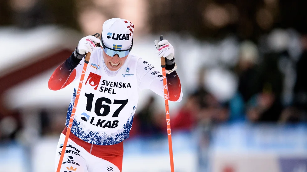 Charlotte Kalla blev femma i söndagens fristilslopp i Gällivare.