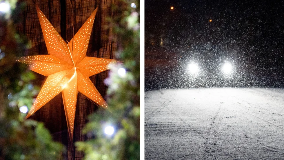 Beredd på allt bör man vara i helgen: både vinterdäck och adventspynt kommer till användning.  