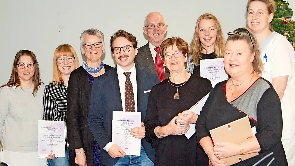Alla stipendiater. Anna Johansson och Katarina Derblom, Katarina Norberg, Klas Holmgren, Kurt Boman, Marianne Ögren, för Jan-Erik Ögrens hedersstipendium, Tina Öhman, Gunilla Strandberg samt Jeanette Beckman-Rehnman.